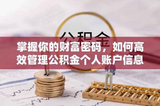原阳掌握你的财富密码，如何高效管理公积金个人账户信息